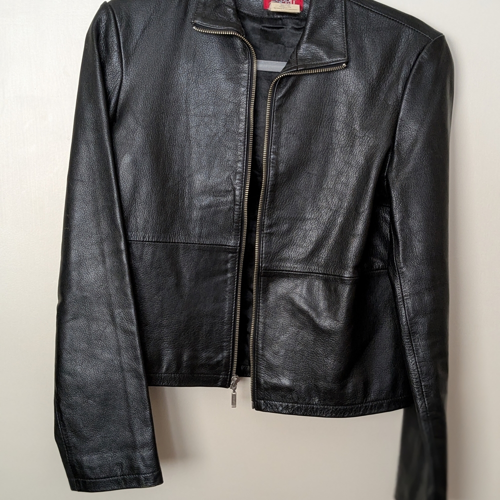 VINTAGE Esprit Black Leather Jacket